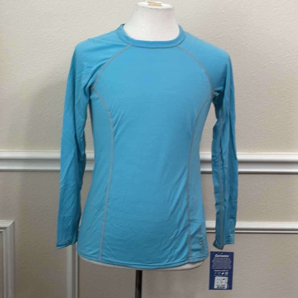 Polarmax MONTANA WOOL BASELAYER CREW - blue/Grey